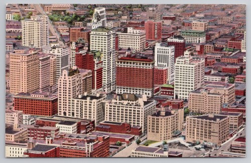 Downtown dallas aerial view - aerial,